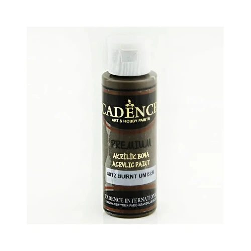 Акриловая краска Cadence Premium Acrylic Paint, 70 мл, Burnt Umber (Умбра жженая)