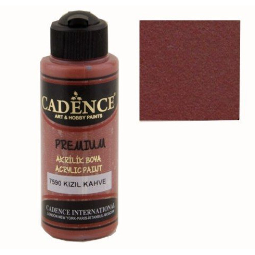 Акрилова фарба Cadence Premium Acrylic Paint, 70 мл, Red brown (Червоно-коричневий)