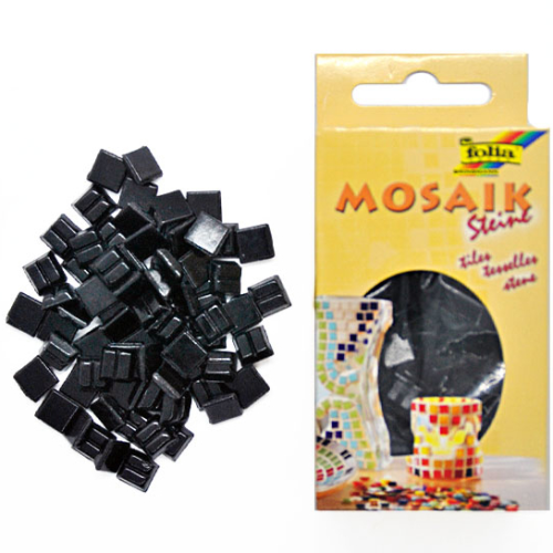 Мозаїка Folia Mosaic-glass tiles 200 гр, 10x10 мм 300 шт №90 Чорний 5590