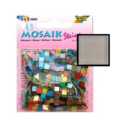 Мозаїка Folia Gloss 45 гр, 5x5 мм 700 шт № 80 Сірий світлий 59180