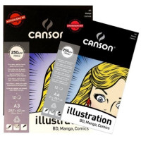 Альбом для маркеров Canson Illustration 250 гр, 21x29,7 см, A4 листов 12 арт 0387-200