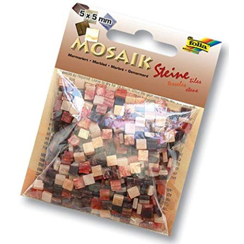 Мозаика Красная Folia мраморная Marbled assortments 45 гр, 5x5 мм 700 шт 62101