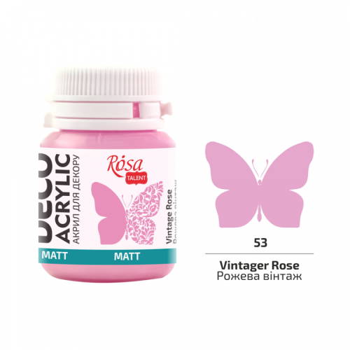 Акрил для декору Rosa Talent, Рожевий вінтаж, матова, 20 мл 20053