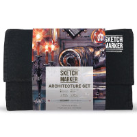 Маркеры набор SketchMarker Brush Архитектура 24 шт, SMB-24ARCH