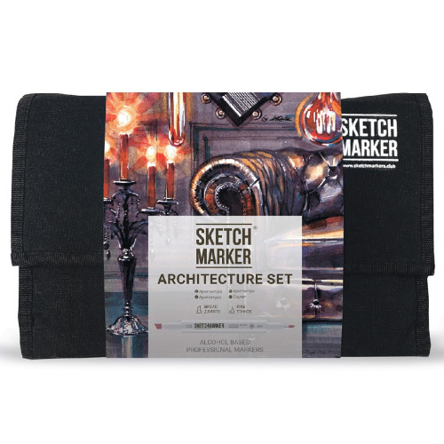 Маркери набір SketchMarker Brush Архітектура 24 шт, SMB-24ARCH
