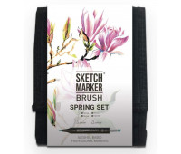 Маркеры набор SketchMarker Brush Весна 12 шт, SMB-12SPRNG