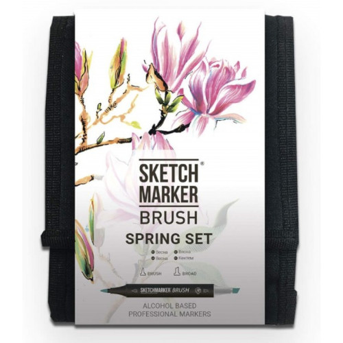 Маркеры набор SketchMarker Brush Весна 12 шт, SMB-12SPRNG