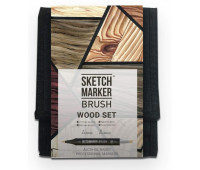 Маркеры набор SketchMarker Brush Дерево 12 шт, SMB-12WOOD