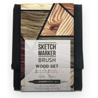 Маркеры набор SketchMarker Brush Дерево 12 шт, SMB-12WOOD