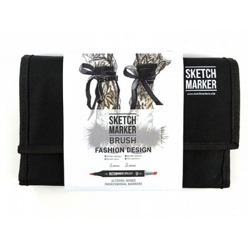 Маркеры набор SketchMarker Brush Дизайн одежды 24 шт, SMB-24FASH