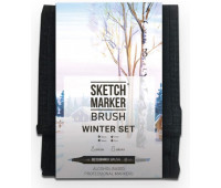Маркеры набор SketchMarker Brush Зима 12 шт, SMB-12WINT