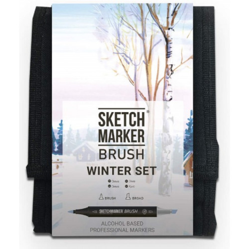 Маркеры набор SketchMarker Brush Зима 12 шт, SMB-12WINT