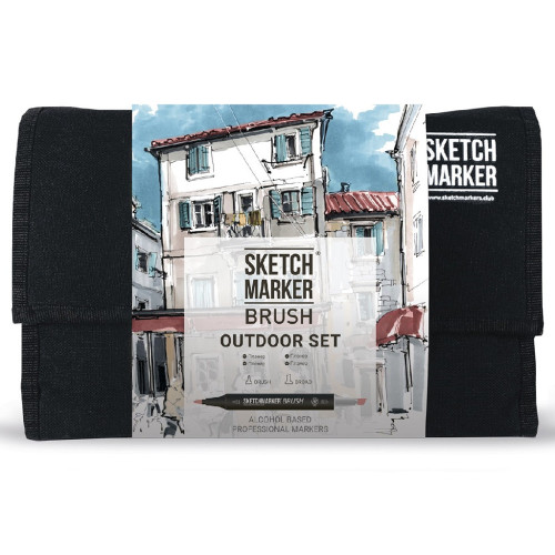 Маркеры набор SketchMarker Brush Внешний воздух 24 шт, SMB-24OUTD