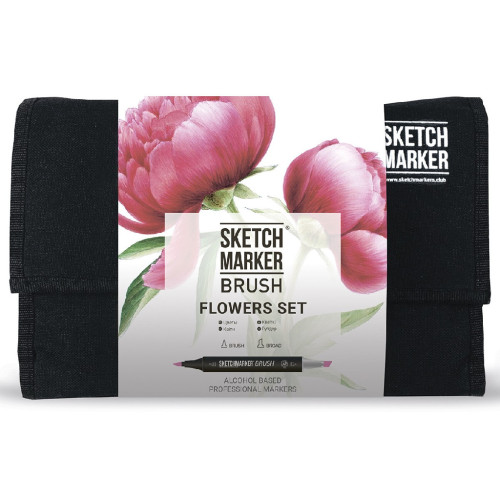 Маркеры набор SketchMarker Brush Цветы 24 шт, SMB-24FLOW