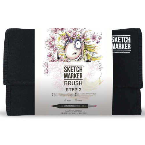 Маркеры набор SketchMarker Brush Шаг 1 24 шт, SMB-24STEP2