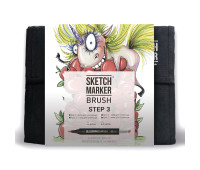 Маркеры набор SketchMarker Brush Шаг 1 36 шт, SMB-36STEP3