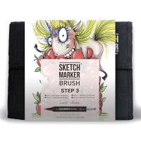 Маркери набір SketchMarker Brush Крок 1 36 шт, SMB-36STEP3