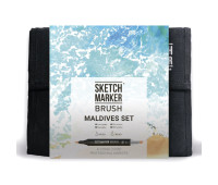 Маркеры набор SketchMarker Brush Мальдивы 36 шт, SMB-36MALD