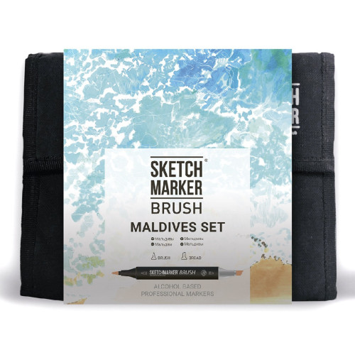 Маркеры набор SketchMarker Brush Мальдивы 36 шт, SMB-36MALD