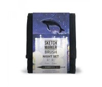 Маркеры набор SketchMarker Brush Ноч 12 шт, SMB-12NIGHT