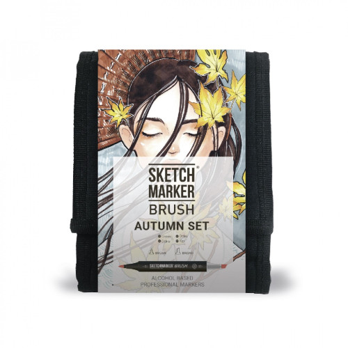 Маркеры набор SketchMarker Brush Осень 12 шт, SMB-12AUTMN