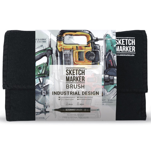 Маркеры набор SketchMarker Brush Промышленный дизайн 24 шт, SMB-24IND