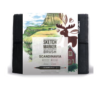 Маркеры набор SketchMarker Brush Скандинавия 36 шт, SMB-36SCAND
