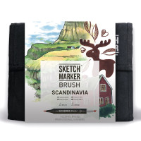 Маркери набір SketchMarker Brush Скандинавія 36 шт, SMB-36SCAND