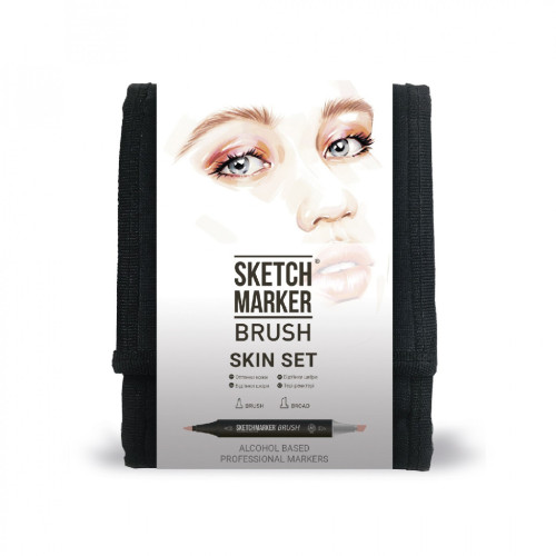 Маркеры набор SketchMarker Brush Кожа, телесный 12 шт, SMB-12SKIN