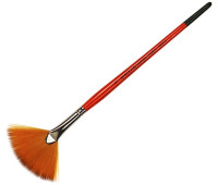 Кисть синтетика веерная KOLOS Carrot 1097FN короткая ручка №8