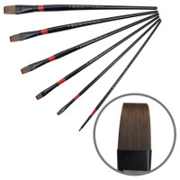 Кисть синтетика плоская KOLOS Red stripe 1018 №18