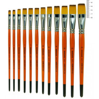 Кисть синтетика плоская KOLOS Carrot 1097F №12