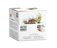 Набор маркеров SketchMarker Asia style - Азиатский стиль 48 шт. (В пластик. Кейсе), SM-48ASIA