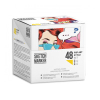 Комплект маркерів SketchMarker Pop Art Style - Поп Арт 48 шт. (В пластик. Кейсі), SM-48POPART