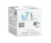 Набор маркеров SketchMarker Sea Style - Морской стиль 48 шт. (В пластик. Кейсе), SM-48SEA