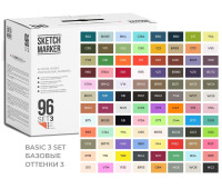 Набір маркерів SketchMarker Set 3 96 шт. (У пластик. Кейсі), SM-96SET3