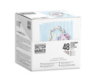 Набор маркеров SketchMarker Shabby Chic style - Шебби Шик 48 шт. (В пластик. Кейсе), SM-48SHABB