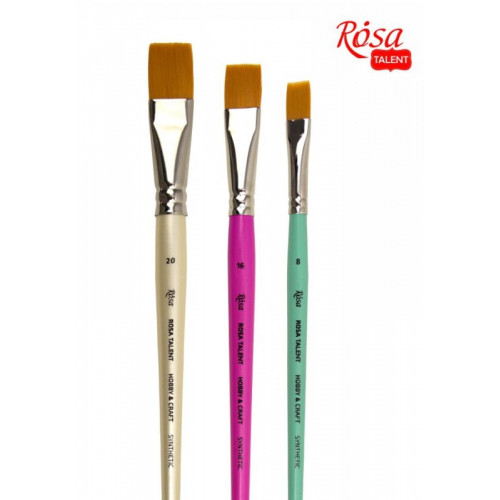 Кисть синтетика плоская HOBBY CRAFT ROSA TALENT №12