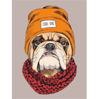 Холст на картоне с контуром, Pop Art Cool Dog, 30х40, хлопок акрил ROSA START
