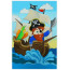 Холст на картоне с контуром, Мультфильм №31 Пират на корабле 20х30, хлопок, акрил, ROSA START