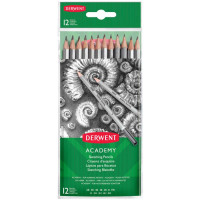Графітні олівці у пластиковій упаковці Academy Sketching 12 шт Derwent