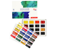 Набір акварельних фарб 16 кольорів ROSA Studio 340204