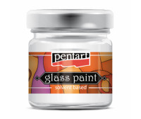 Краска витражная на основе раств холодной фиксации Белая 30 мл Pentart