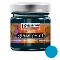 Краска витражная на основе раств холодной фиксации Голубая светлаая 30 мл Pentart