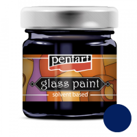 Краска витражная на основе раств холодной фиксации Голубая 30 мл Pentart