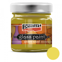 Краска витражная на основе раств холодной фиксации Желтая светлая 30 мл Pentart