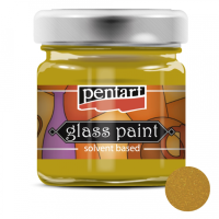 Краска витражная на основе раств холодной фиксации Золотая 30 мл Pentart