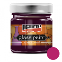 Краска витражная на основе раств холодной фиксации Карминовая 30 мл Pentart
