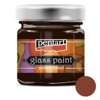 Краска витражная на основе раств холодной фиксации Коричневая 30 мл Pentart