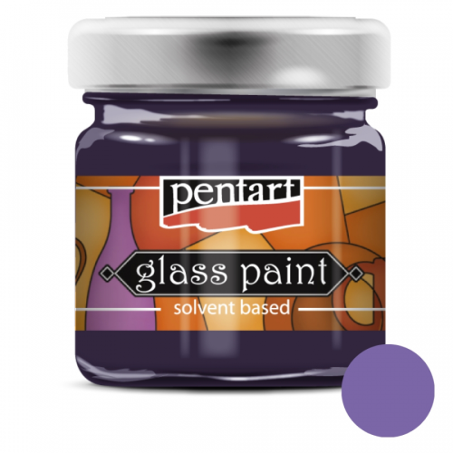 Краска витражная на основе раств холодной фиксации Фиолетовая светлая, 30 мл, Penart Краска витражная на основе раств холодной фиксации Фиолетовая светлая, 30 мл, Penart